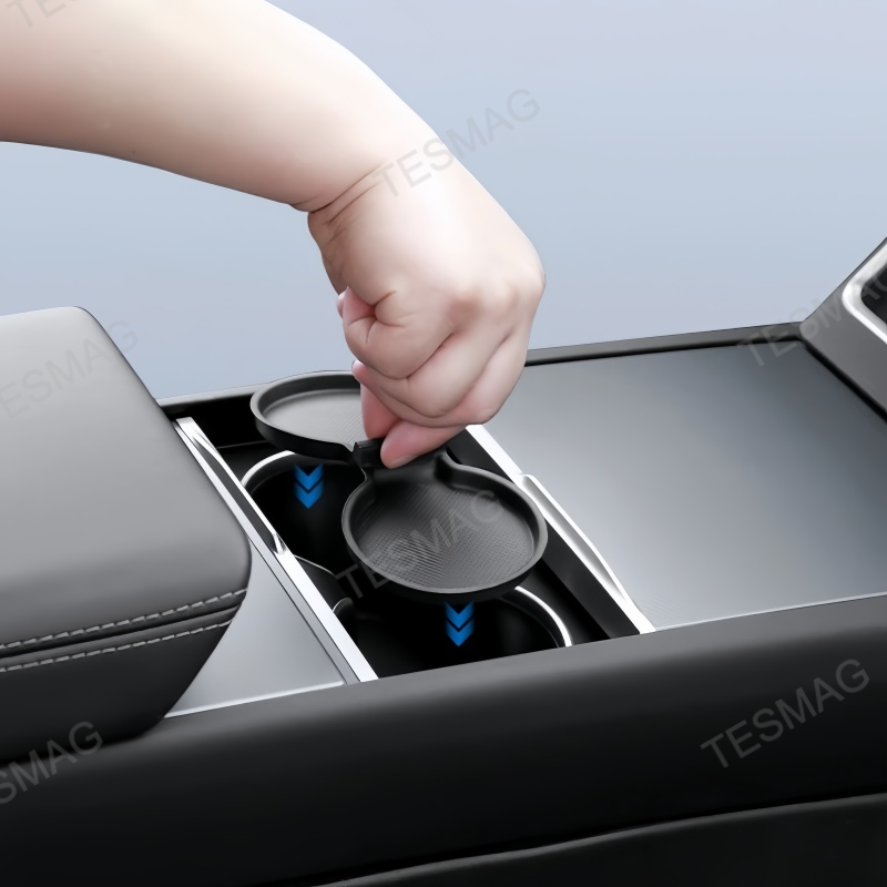 TPE Door Storage Mats and Cup Holder Liners for Tesla Model Y Juniper 2025+