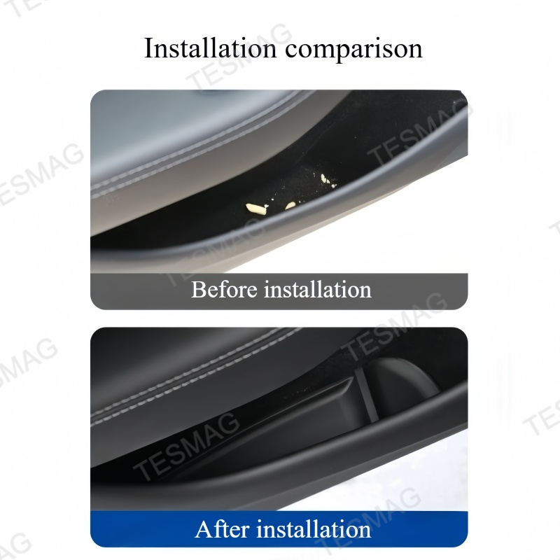 TPE Door Storage Mats and Cup Holder Liners for Tesla Model Y Juniper 2025+