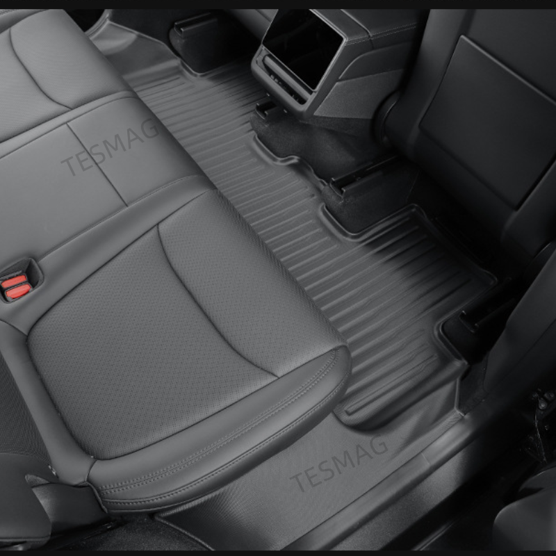 TPE Floor Mats with Door Sill Protection Strips for Tesla Model 3/Y 2023-2025