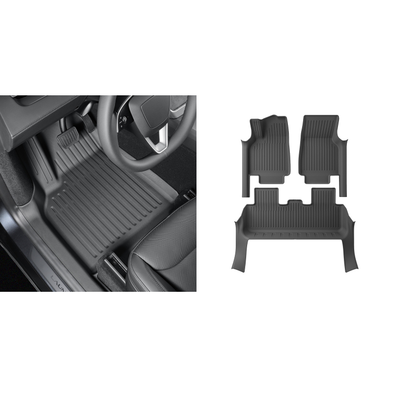 TPE Floor Mats with Door Sill Protection Strips for Tesla Model 3/Y 2023-2025
