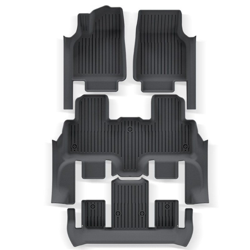 TPE Floor Mats with Door Sill Protection Strips for Tesla Model 3/Y/YL 2023-2026