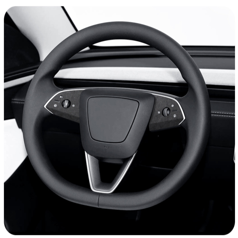 Tesla Model 3 Highland/Model Y Juniper Alcantara Steering Wheel Button Patch