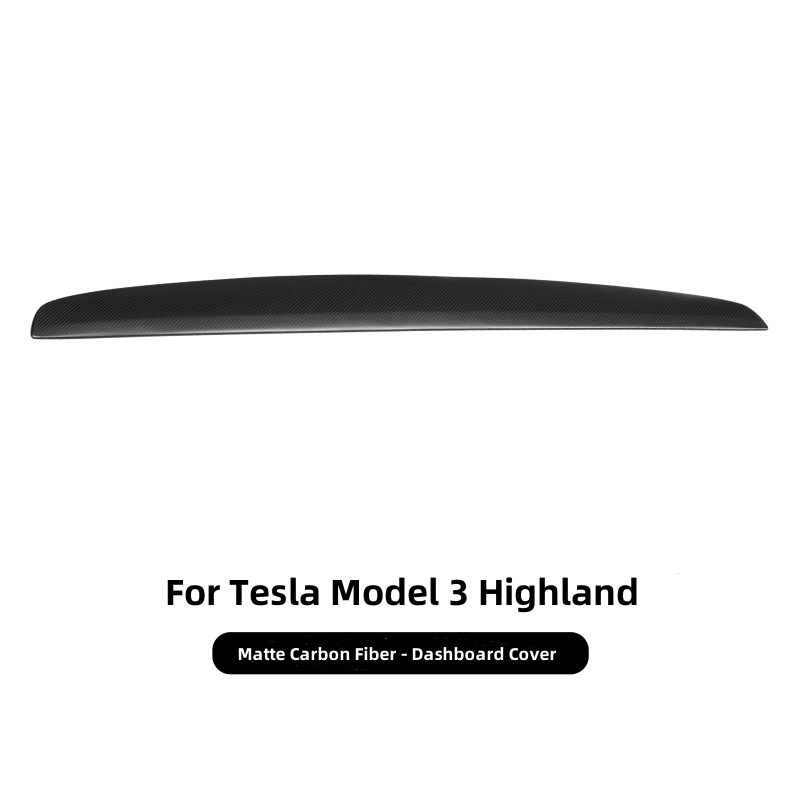 Tesla Model 3 Highland Carbon Fiber Dashboard Snap-On Patch