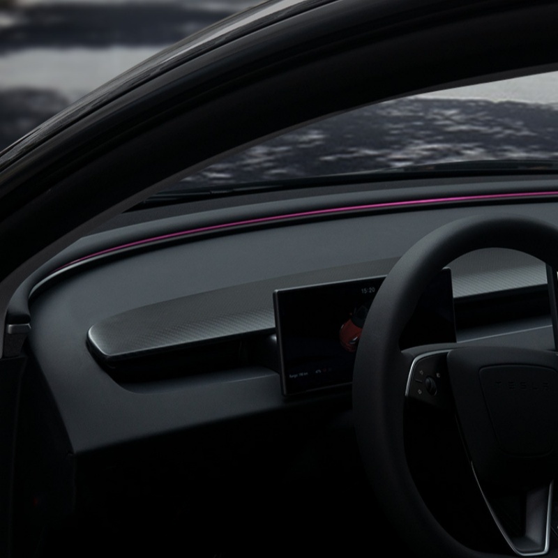 Tesla Model 3 Highland Carbon Fiber Dashboard Snap-On Patch