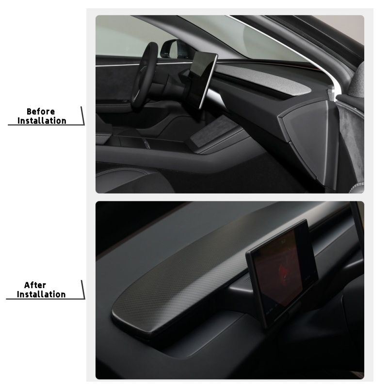 Tesla Model 3 Highland Carbon Fiber Dashboard Snap-On Patch