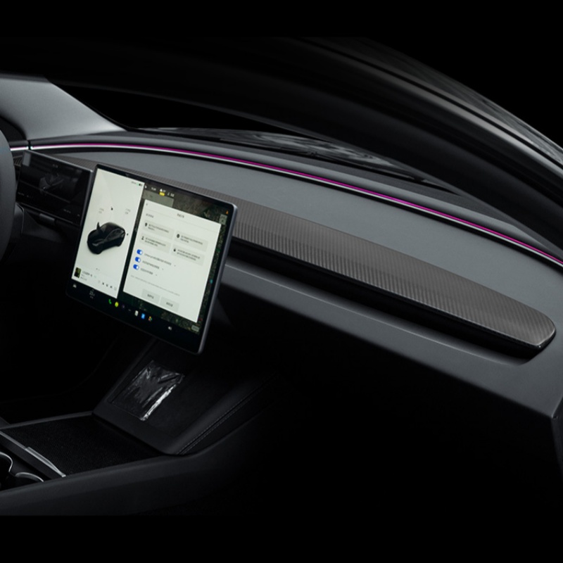 Tesla Model 3 Highland Carbon Fiber Dashboard Snap-On Patch