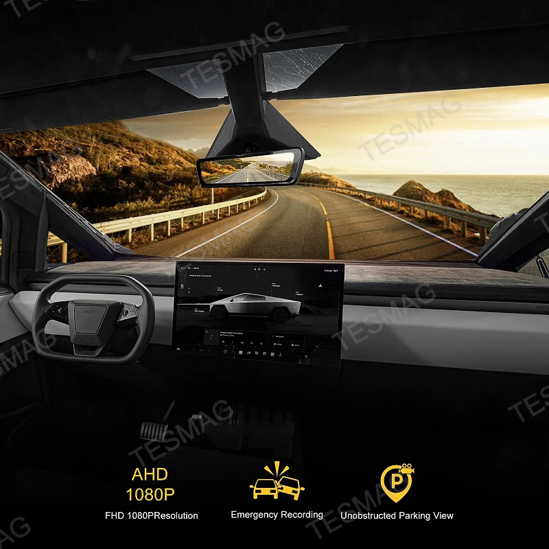 Tesla Cybertruck 8.2” Live Streaming Rear View Mirror