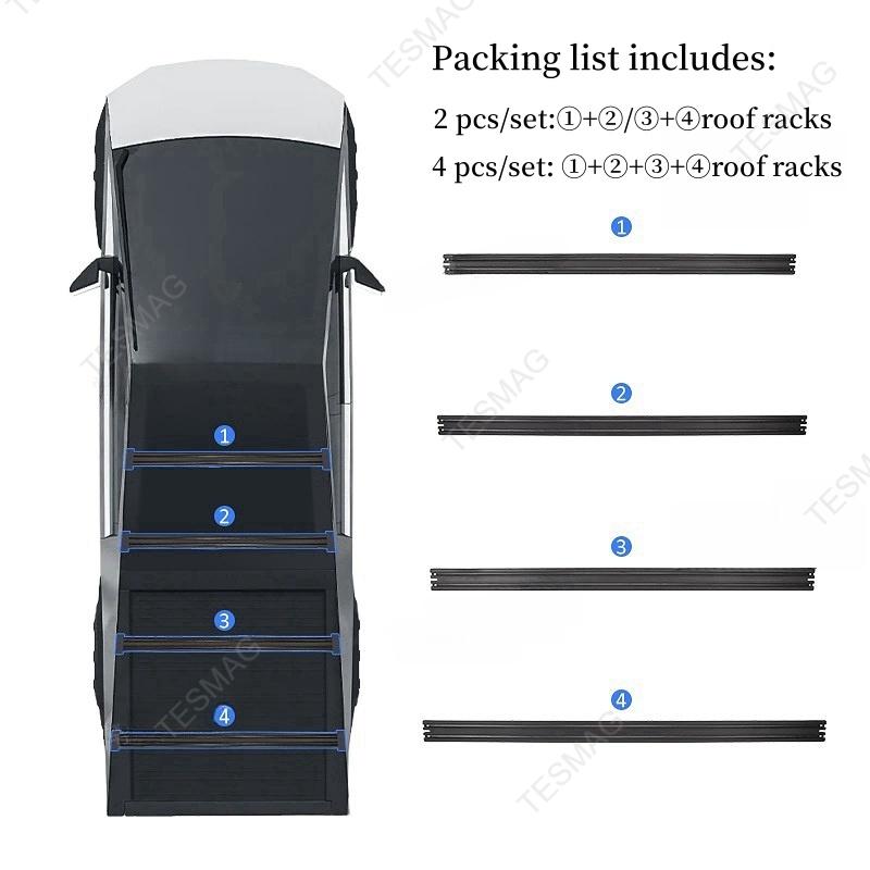 Tesla Cybertruck Crossbar Roof Racks
