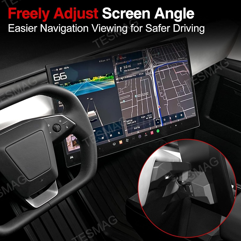 Tesla Cybertruck Swivel Screen Mount for Center Console