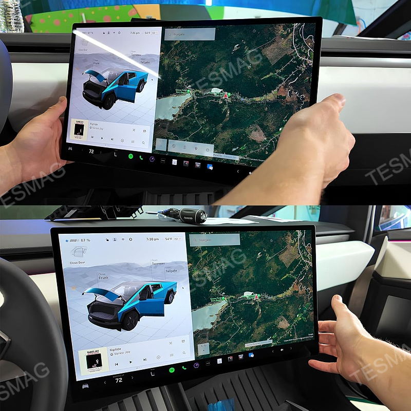 Tesla Cybertruck Swivel Screen Mount for Center Console