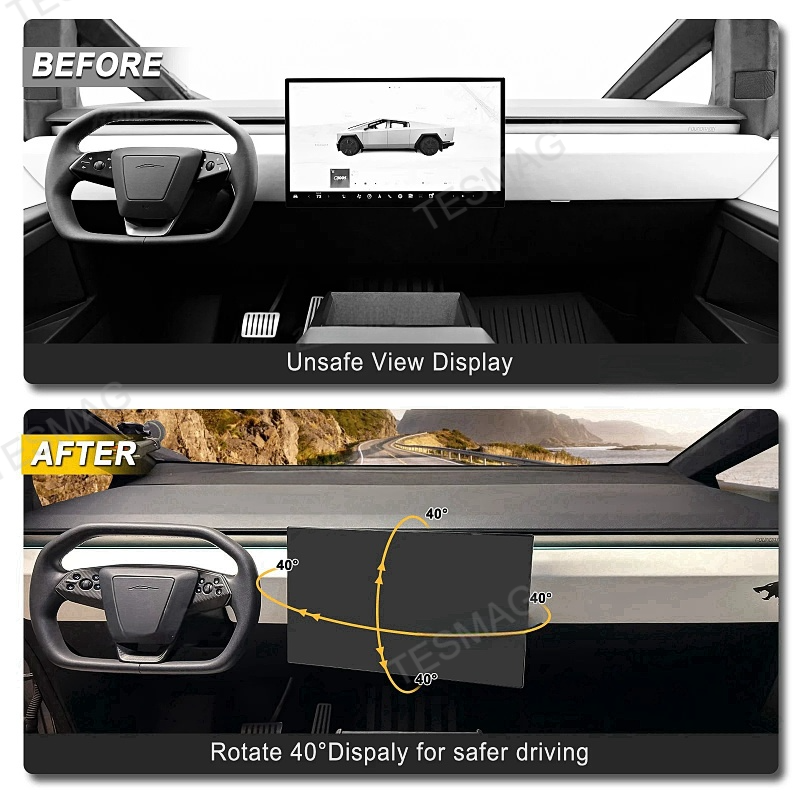 Tesla Cybertruck Swivel Screen Mount for Center Console