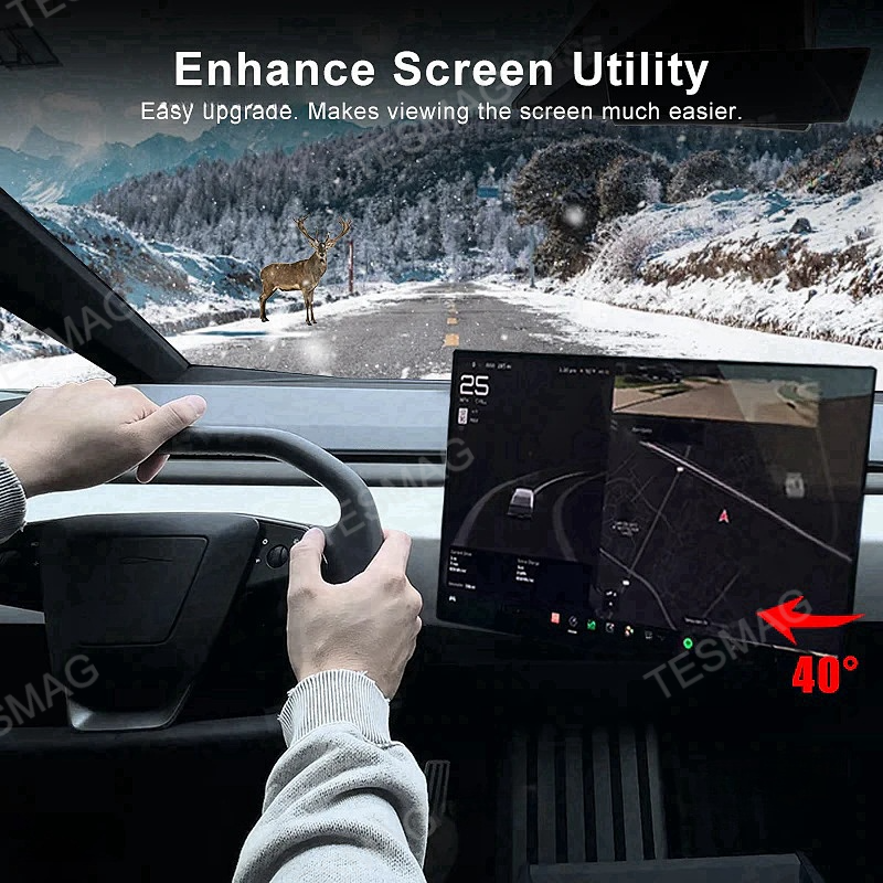 Tesla Cybertruck Swivel Screen Mount for Center Console