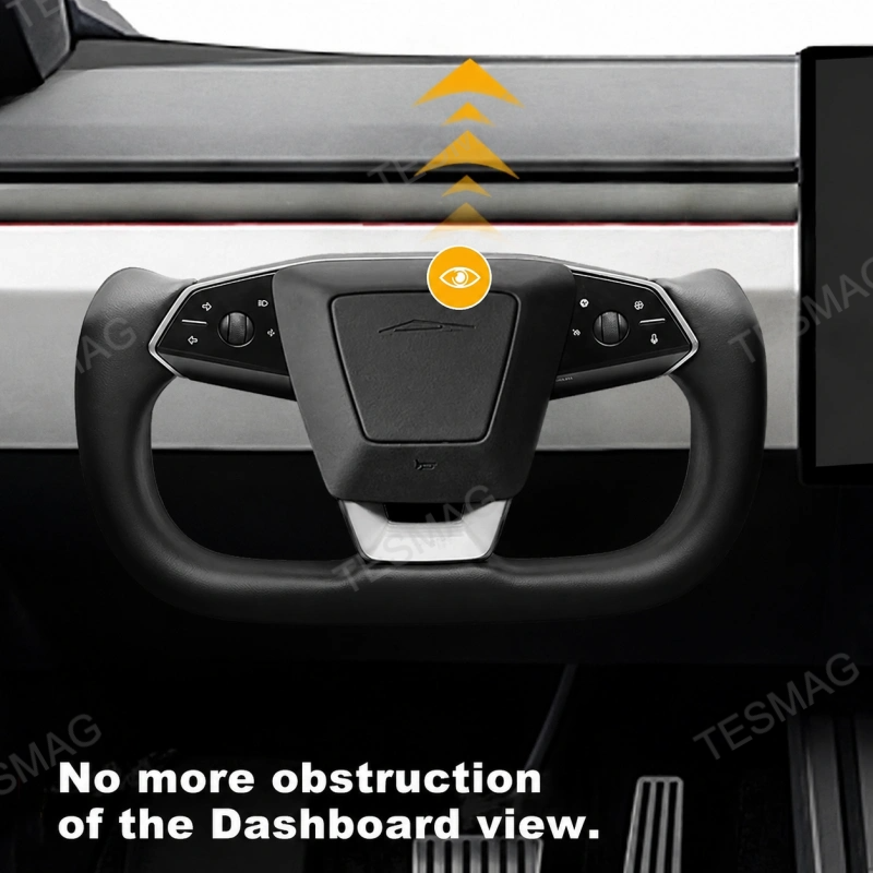 Nappa Leather Yoke Steering Wheel Frame for Tesla Cybertruck 2024-2026