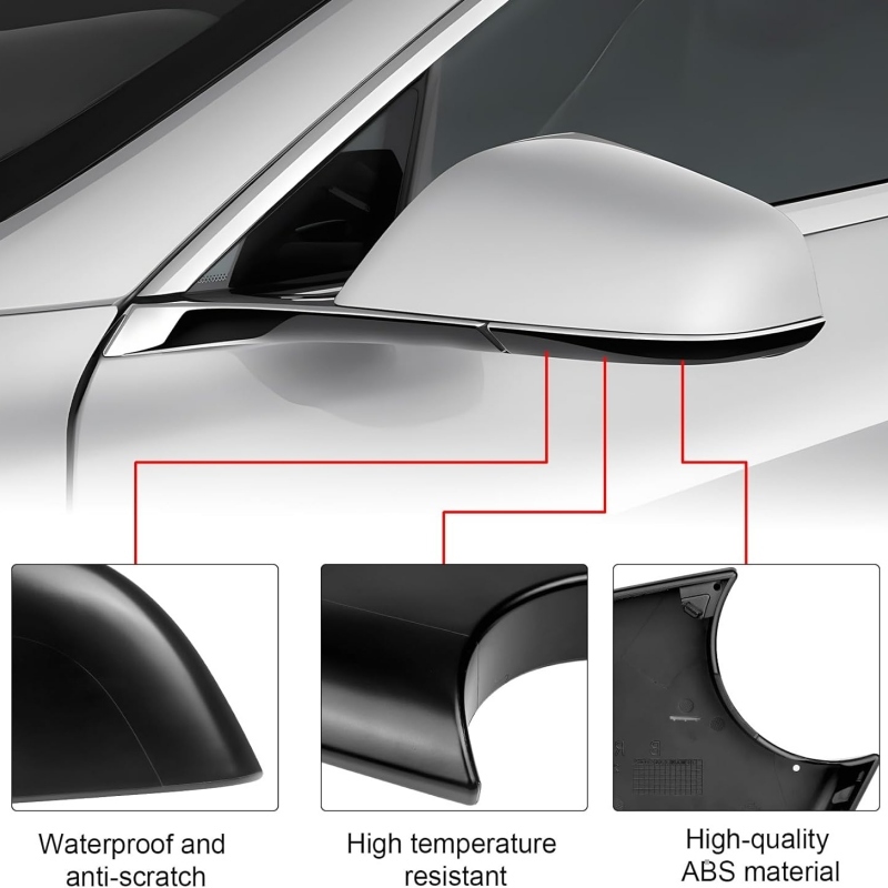 Tesla Model 3 Mirror Base Cover Replacements(2016-2024)
