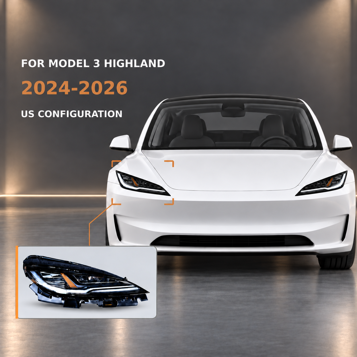 Headlight Assembly for Tesla Model 3 Highland 2024-2026 | EU & US | Left or Right