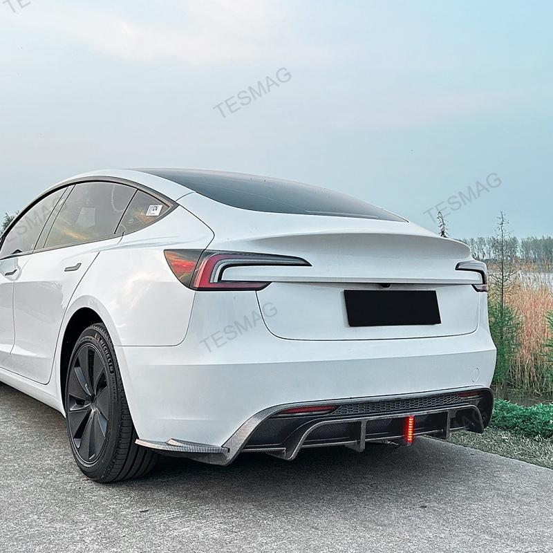 Tesla Model 3 Highland ABS Rear Bumper Diffuser with Brake Light