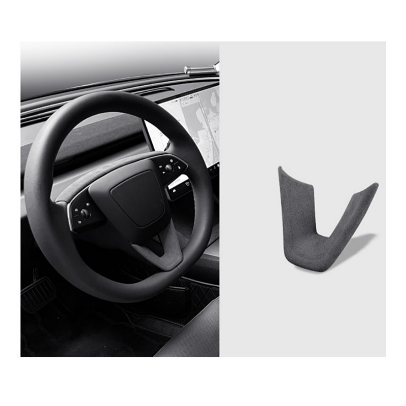 Tesla Model 3 Highland Alcantara Steering Wheel U-Shaped Panel Patch