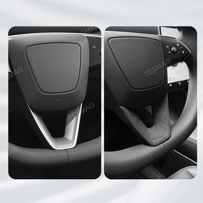 Tesla Model 3 Highland Alcantara Steering Wheel U-Shaped Panel Patch