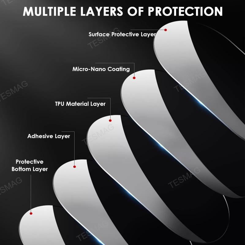 Tesla Model 3 Highland Black TPU Headlight & Tail Light Protection Film