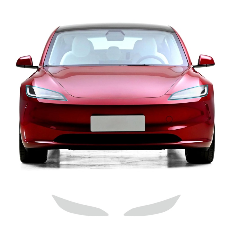 Tesla Model 3 Highland Black TPU Headlight & Tail Light Protection Film