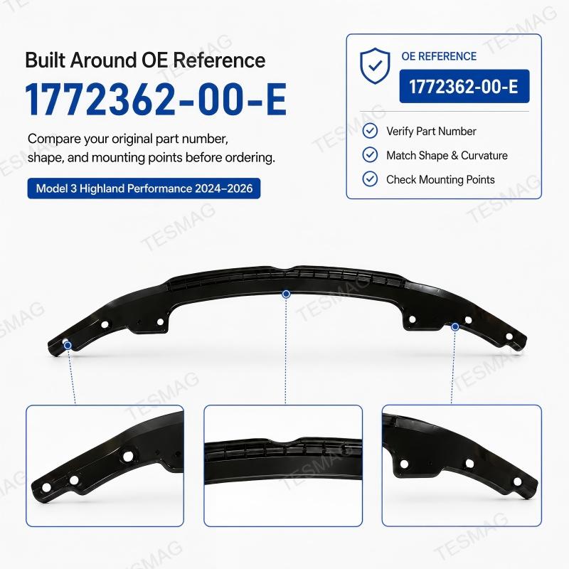 Tesla Model 3 Highland Performance Front Ankle Catcher Reinforcement 1772362-00-E