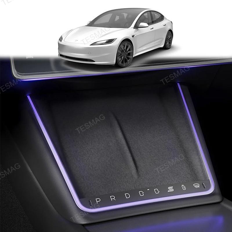 Tesla Model 3 Highland Wireless Smart Button Charging Plate with Ambient Light