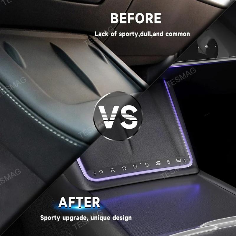 Tesla Model 3 Highland Wireless Smart Button Charging Plate with Ambient Light