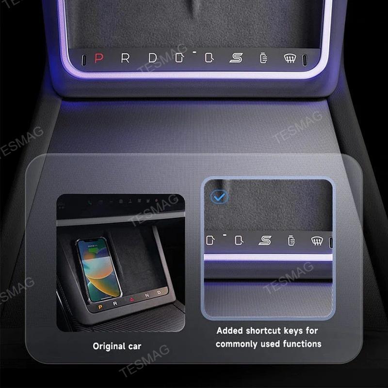 TESERY Wireless Charging Smart Button with Ambient Light for Model 3 Highland / Y Juniper