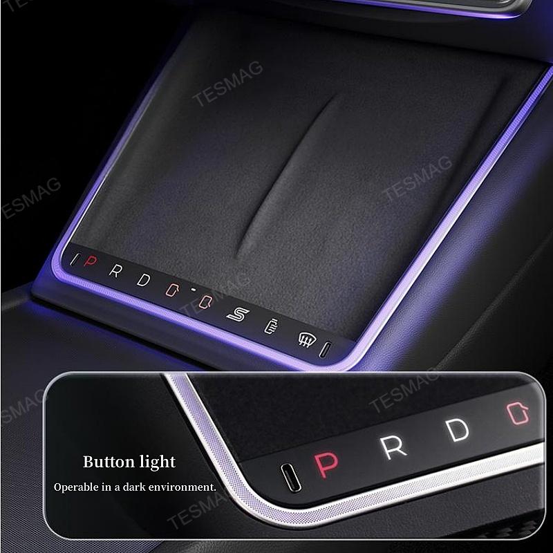 Tesla Model 3 Highland Wireless Smart Button Charging Plate with Ambient Light