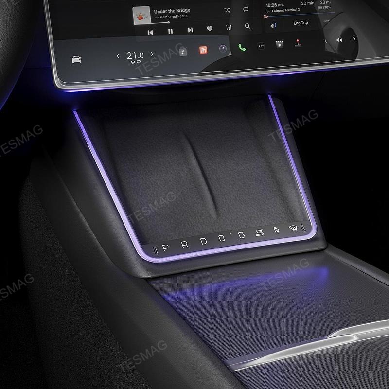 Tesla Model 3 Highland Wireless Smart Button Charging Plate with Ambient Light