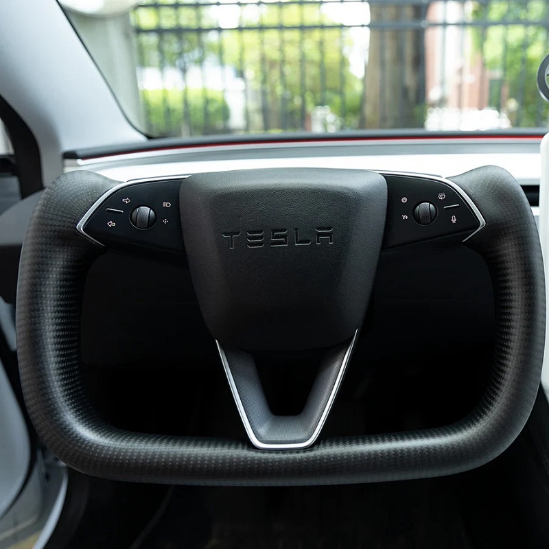 Tesla Model 3 Highland Yoke Steering Wheel With Full Real Carbon Fiber