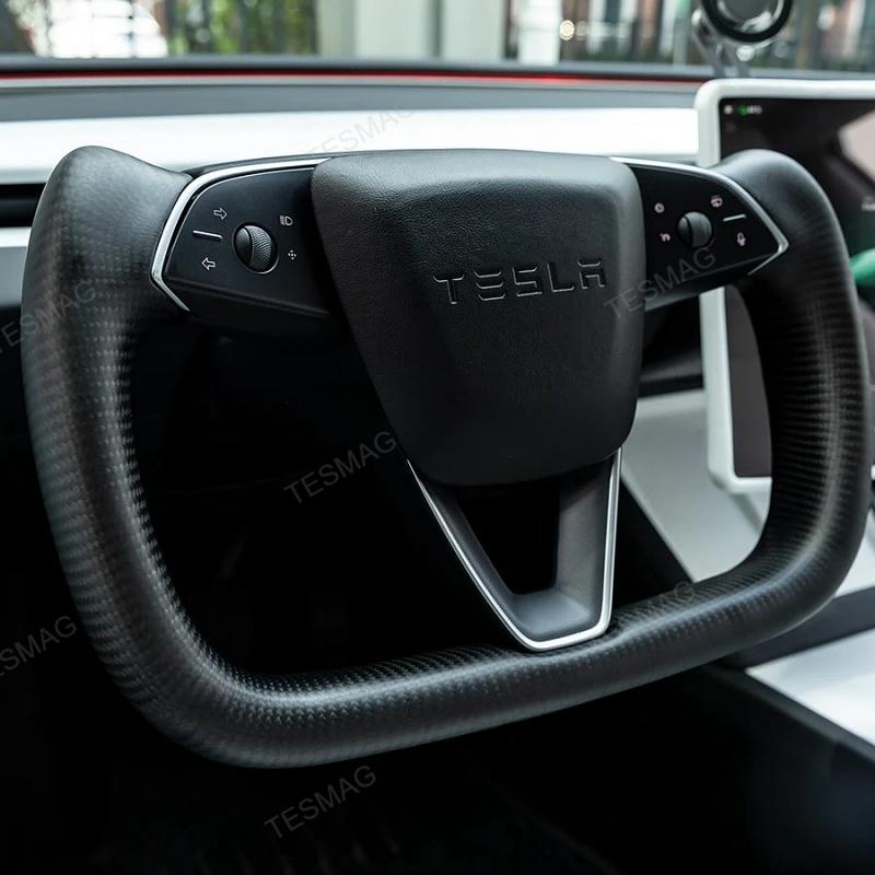 Tesla Model 3 Highland Yoke Steering Wheel With Full Real Carbon Fiber