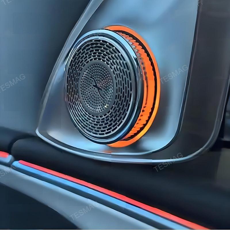 Tesla Model 3/Y/3Highland 4D Rotating Tweeter with LED Ambient Lighting