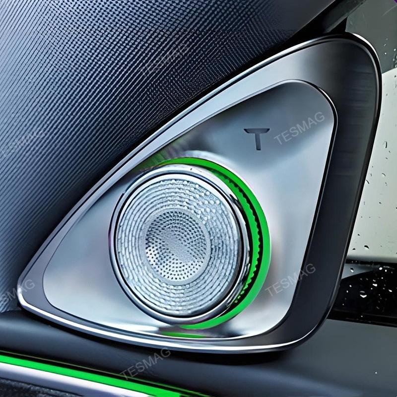 Tesla Model 3/Y/3Highland 4D Rotating Tweeter with LED Ambient Lighting