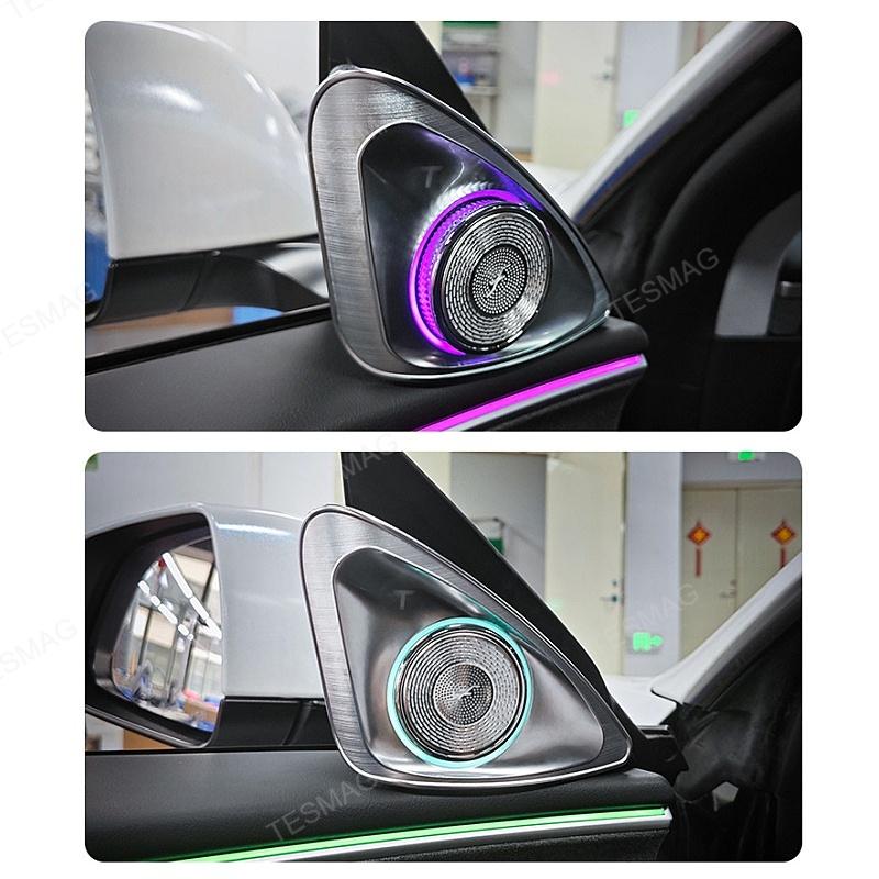 Tesla Model 3/Y/3Highland 4D Rotating Tweeter with LED Ambient Lighting