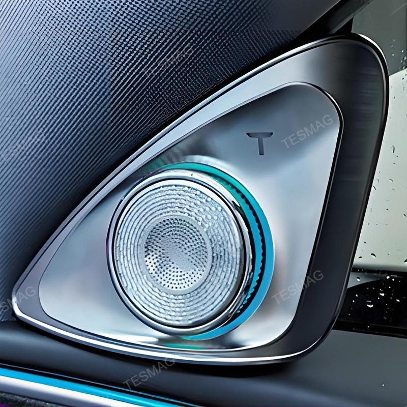 Tesla Model 3/Y/3Highland 4D Rotating Tweeter with LED Ambient Lighting