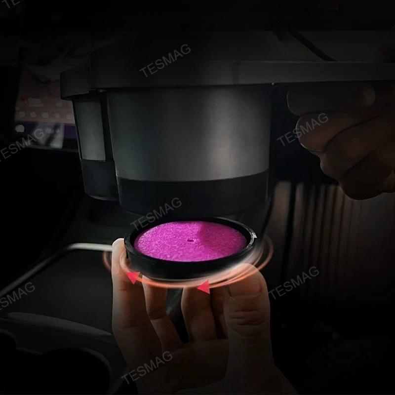 Tesla Model 3/Y Center Console Multifunction Cup Holder Docking Station with Ambient Lighting