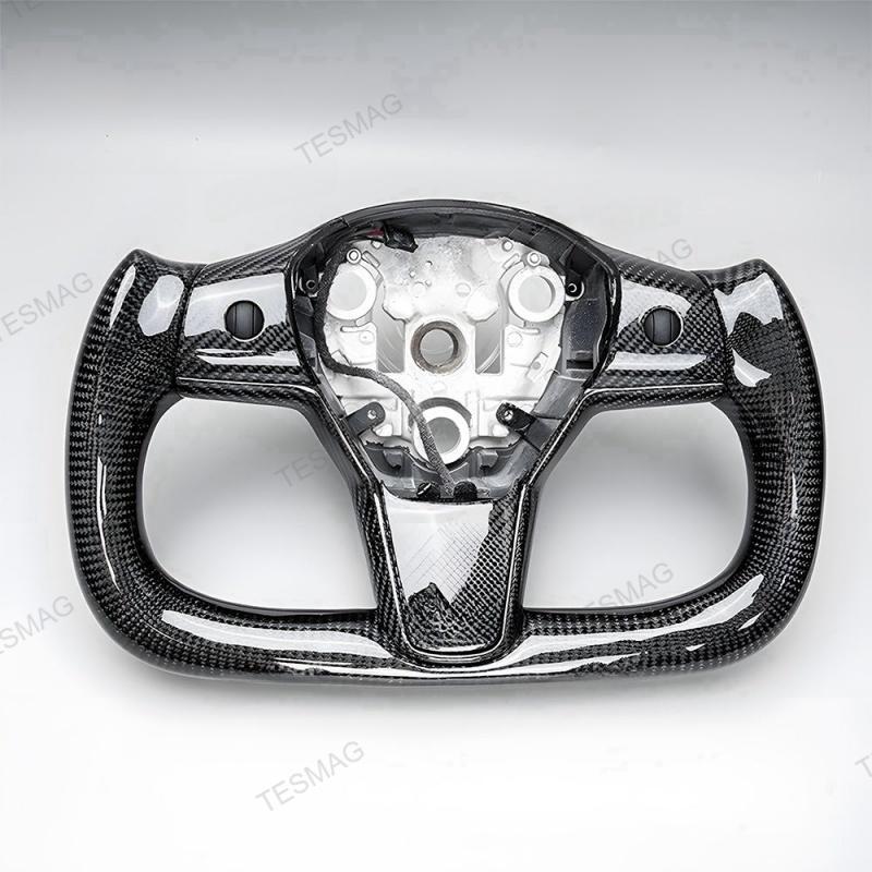 Tesla Model 3/Y Real Carbon Fiber Steering Wheel Yoke