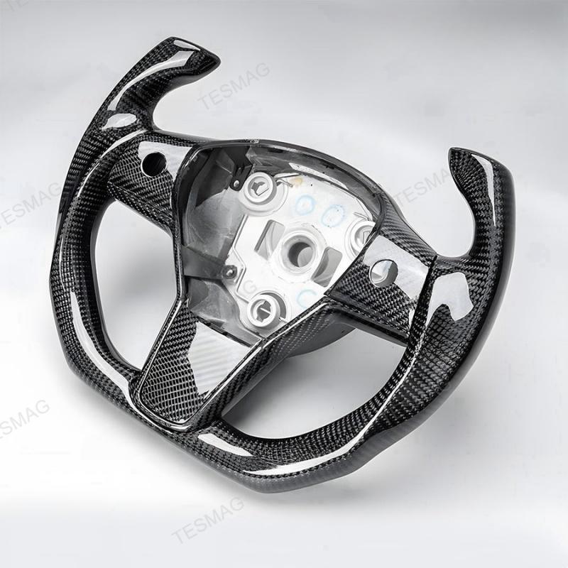 Tesla Model 3/Y Real Carbon Fiber Steering Wheel Yoke