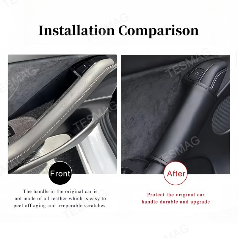 Tesla Model 3/Y Inner Door Handle Leather Protective Cover