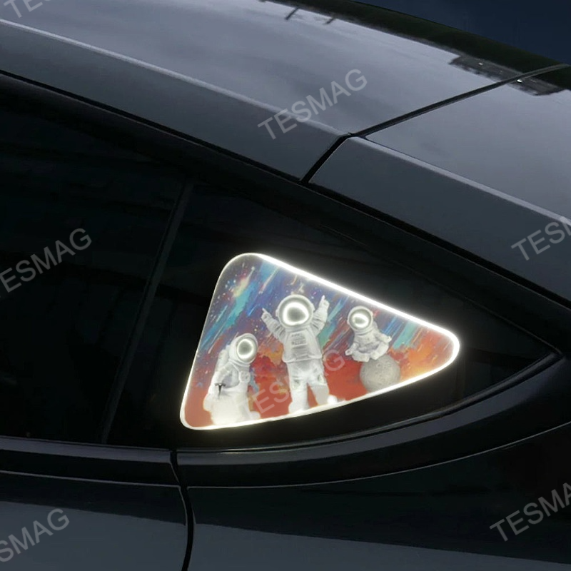 Tesla Model 3/Y/3 Highland Astronaut Ambient Light Triangle Window