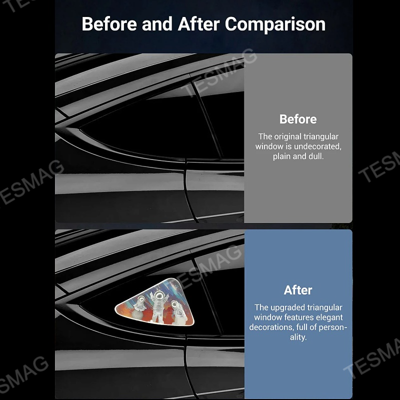 Tesla Model 3/Y/3 Highland Astronaut Ambient Light Triangle Window