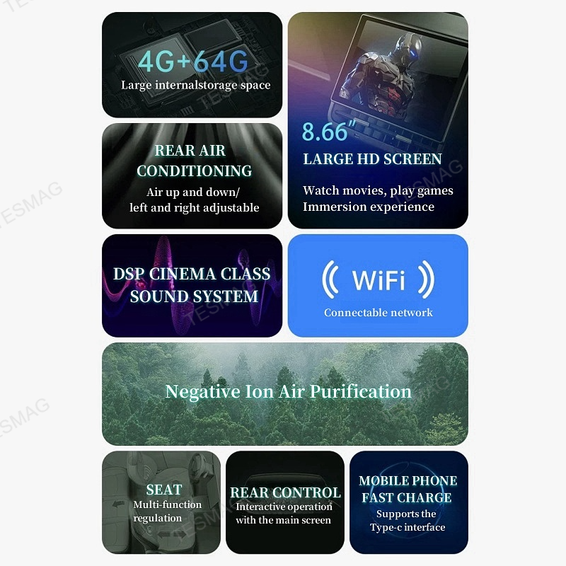 Tesla Model 3/Y 8.66-inch Rear Smart Entertainment Screen