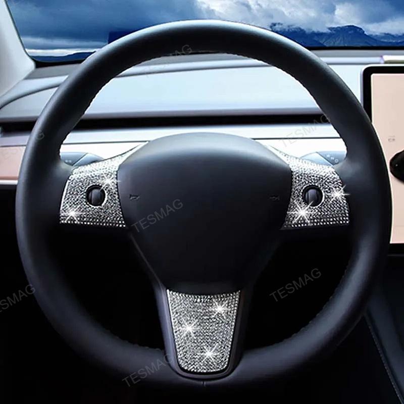 Tesla Model 3/Y Steering Wheel Button Diamond Patch