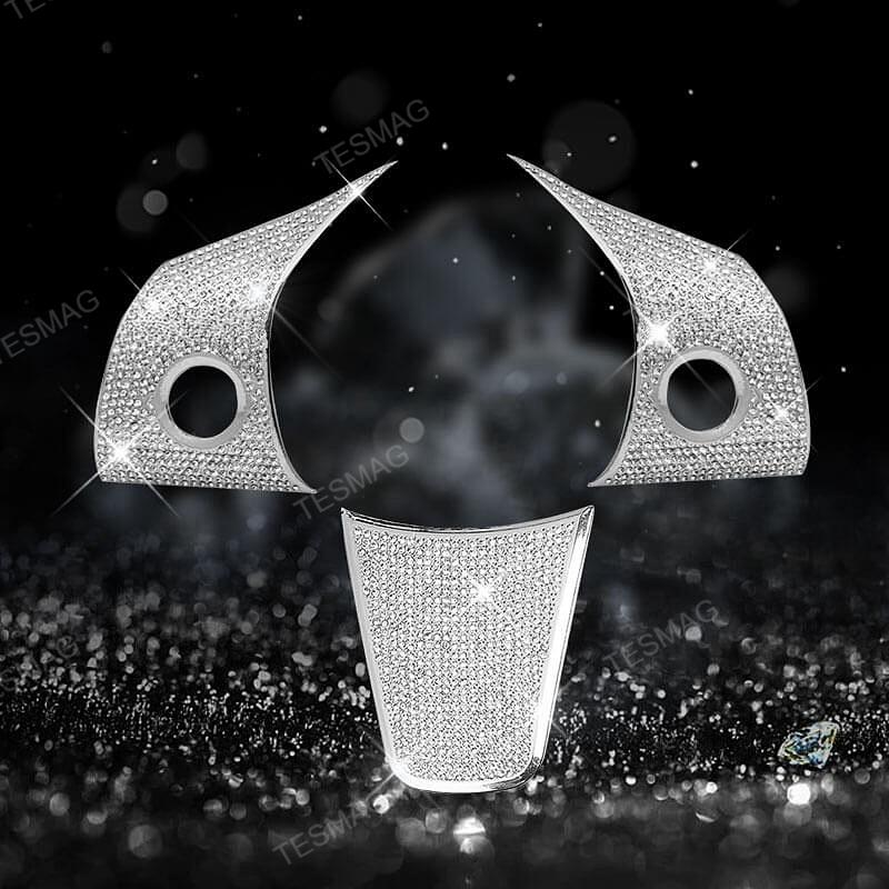 Tesla Model 3/Y Steering Wheel Button Diamond Patch