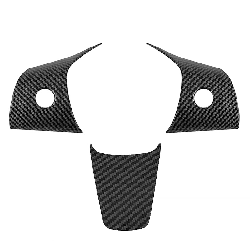 True Carbon Fiber Steering Wheel Patch for Tesla Model 3/Y