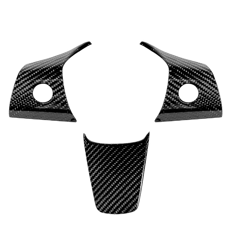 True Carbon Fiber Steering Wheel Patch for Tesla Model 3/Y
