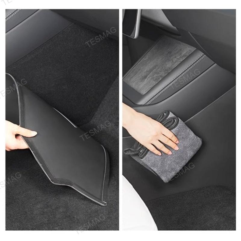 Tesla Model 3/Y center console side guard TPE kick pad