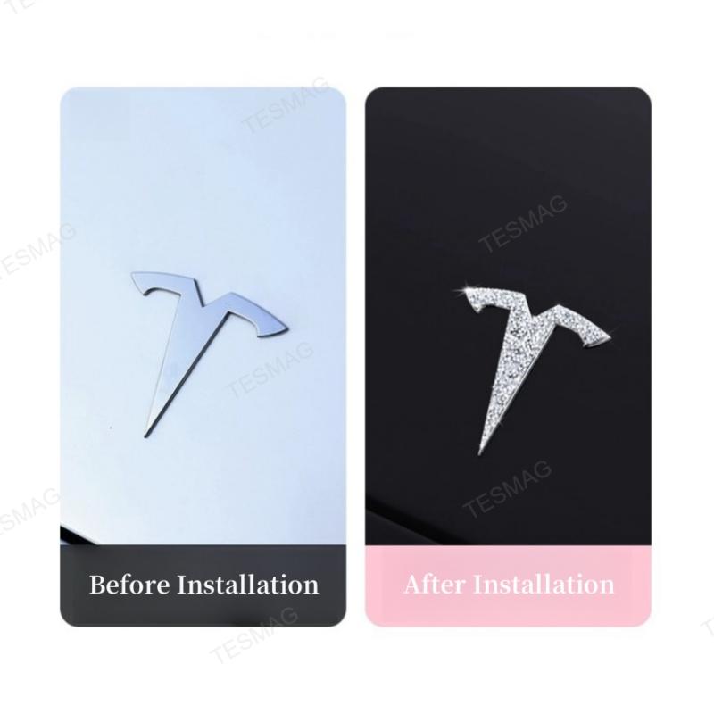 Tesla Model 3/Y diamond-encrusted badge patch