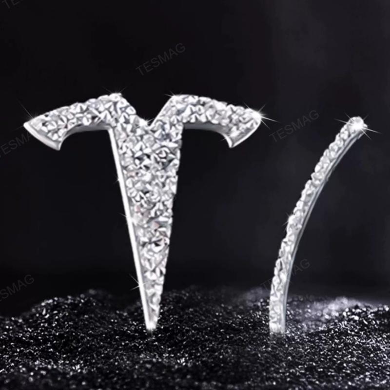Tesla Model 3/Y diamond-encrusted badge patch